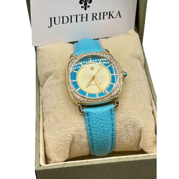 JUDITH RIPKA Watch New in Box Turquoise Color Leather Band  display picture 1