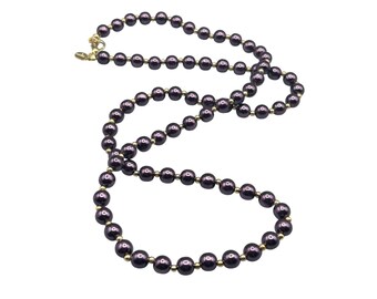 WORTHINGTON Faux Pearls Necklace Purple Simulated Pearls Necklace 28" Long