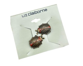 Ladybugs Hair Clips LIZ CLAIBORNE 80s New Old Stock Hair Accessories Lady Bug Insect Set Of 2