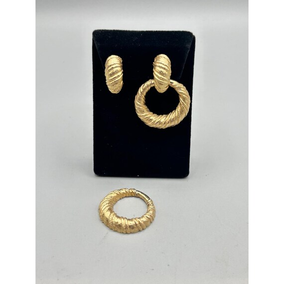 Jomaz Joseph Mazer Door Knockers Earrings Gold Tone Removable