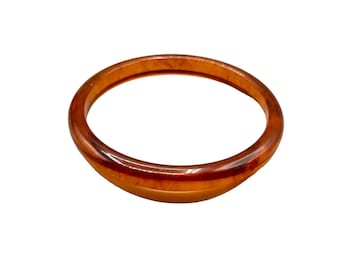 Vintage Apple Juice Bakelite Spacer Bangle Bracelet Collectible Costume Jewelry