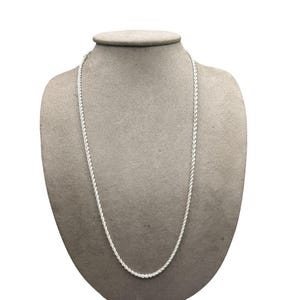 MILOR ITALY 950 sterlingzilveren ketting met gedraaide touwketting: 23 inch lang