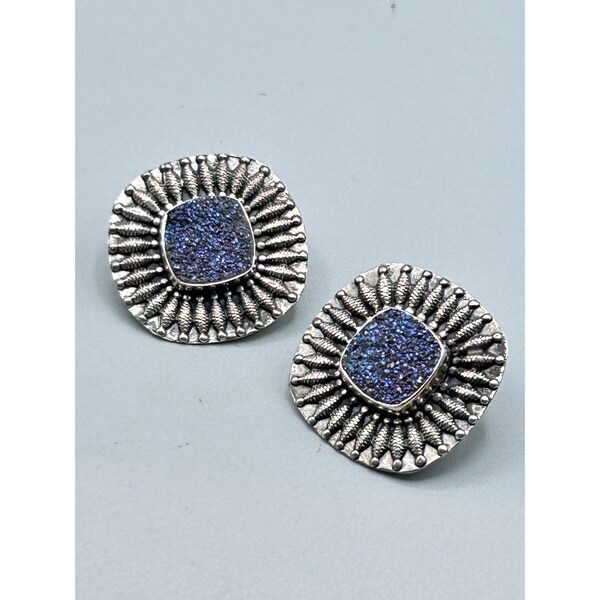 Amy Kahn Russell Fresh Water Pearl and Druzy Pierced Earring main image 0