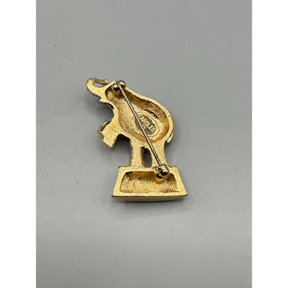 Vintage CAROLEE Circus Elephant Pin Brooch Crysta… - image 5