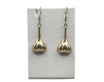 Sterling Silver Earrings Dangles Taxco Mexico 925 Onions Garlic Bulbs Shaped