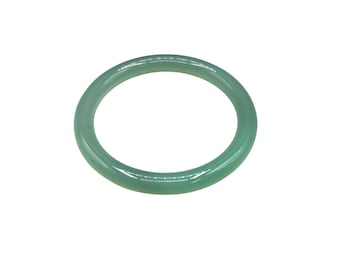 Vintage Green Glass Bangle Bracelet Small 2.25" Opening Diameter