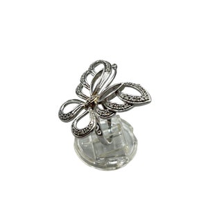 Vintage Butterfly Ring Size 8 Delicate Openwork Sterling Silver Fine Jewelry