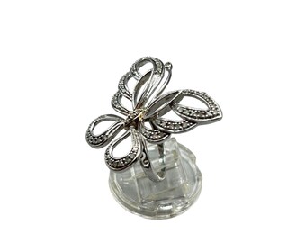 Vintage Butterfly Ring Size 8 Delicate Openwork Sterling Silver Fine Jewelry