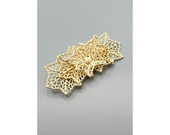 Vintage Celluloid Brooch Cream Lace Bow Ribbon Early Lightweight Plastic Pin