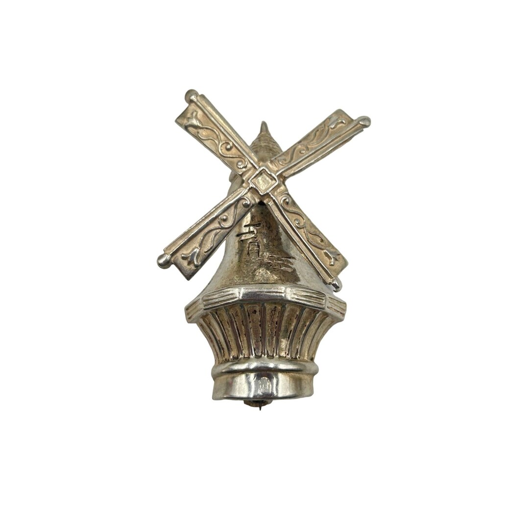 Sterling Silver Windmill Pin Brooch Signed by LANG Articulated Rotating ...