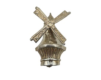 Sterling Silver Windmill Pin Brooch Signed By LANG Articulated Rotating Movable