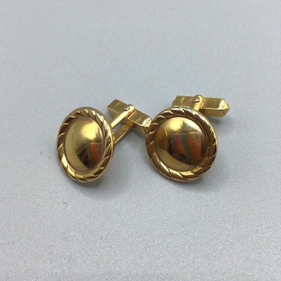Boutons De Manchette Vintage SWANK - Finition Or Texturé, Occasion Classique