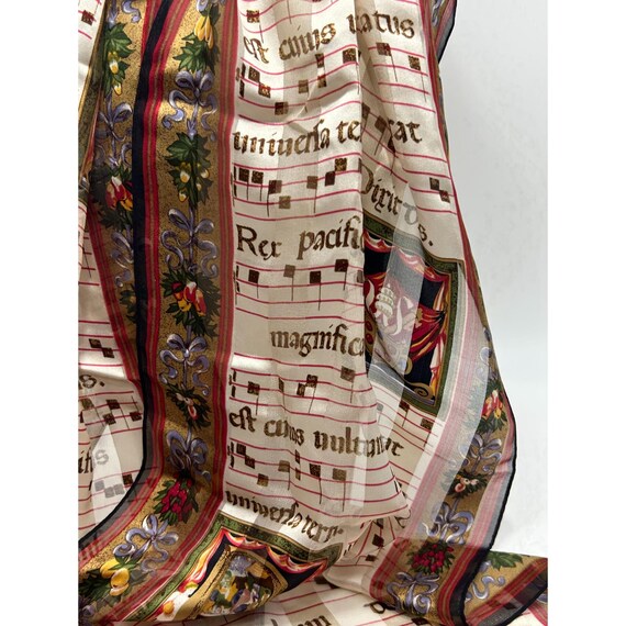 ECHO Silk Scarf Rectangular Long Hand Rolled Scar… - image 4