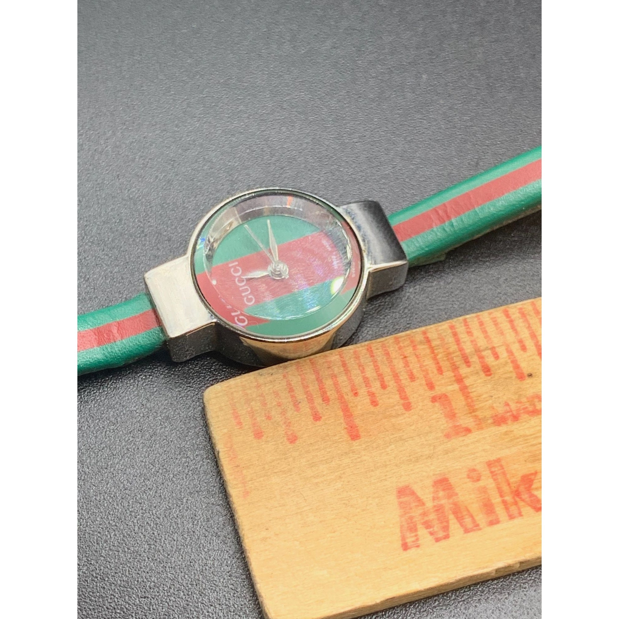 Gucci watch red green stripe deals