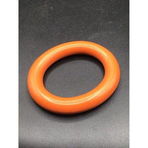 Oval geformte dicken Kunststoff Armreif Orange Farbe Chunky Kunststoff Schmuck