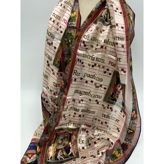 ECHO Silk Scarf Rectangular Long Hand Rolled Scar… - image 10