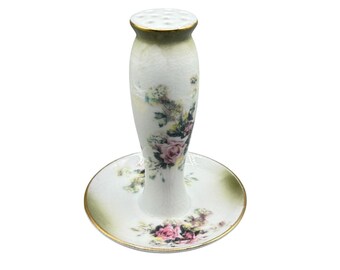 Antique 1898 China Company Porcelain Hat Pin Holder Floral Design