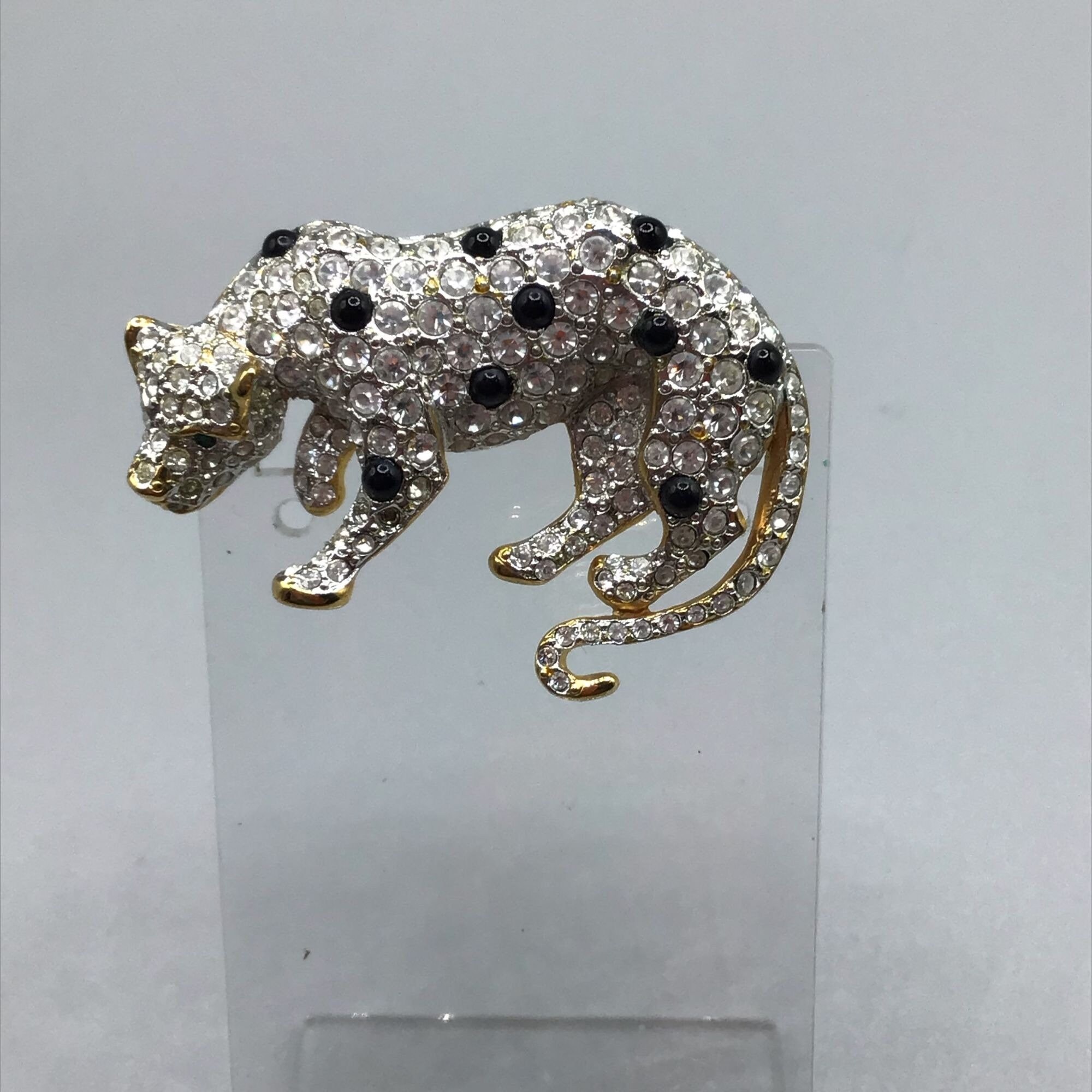 Spilla da bavero vintage leopardata per donne e uomini moda punk