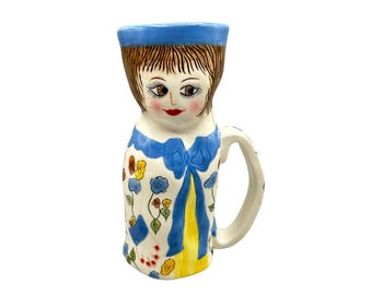 Susan Paley Colorful Mug Vase Decaf Doris Hand Painted Vintage Home Decor