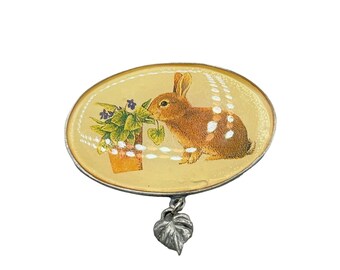 Vintage 1999 Marjolein Bastin Bunny Pin Brooch Easter Spring Collectible Pin