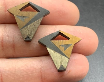 Bull Cufflinks Cecilia Tono Piedra Negra Taxco Mexico Fused Metals Sterling Silver Cuff Links