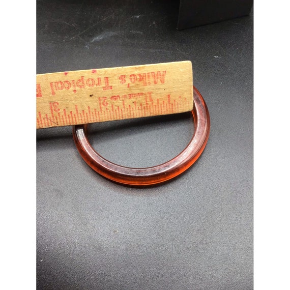 Apple Juice Bakelite Bangle Rigid Bracelet Plasti… - image 5