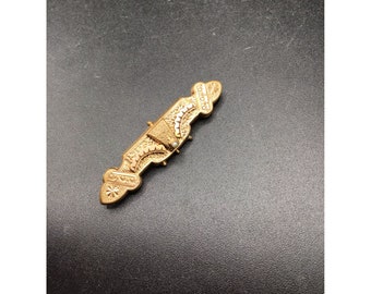 Antique Victorian Bar Brooch with Tiny Seed Pearl Gold Filled Bar Pin Jewelry