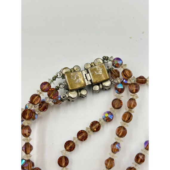 Collier Vintage Argenté Avec Cristaux Et Topaze - Bijou Ancien En Parfait état - Ref 2828