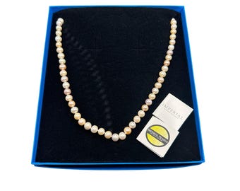 IMPERIAL Pearls Necklace 22" Freshwater Pearls With Sterling silver Clasp New In Box