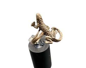 Iguana Ring Lizard Ring Sterling Silver Ring Size 7.5 Animal Figural Dimensional
