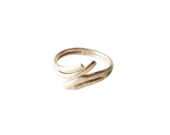Modernist Design Sterling Silver Ring Adjustable Size Simple Minimalist Ring