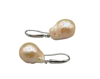 HONORA Pearls Earrings Baroque Irregular Pearls Sterling SIlver Hook Pearls Dangles