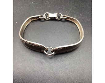 Original Rogers Flatware Handle Bracelet Handcrafted Metal Silverware Jewelry