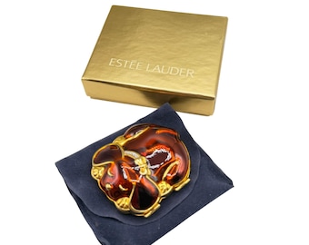 Collectible Estée Lauder "Puppy Tales" Pressed Powder Compact From The Lucidity Collection