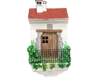 Vintage Wot Cerámica Márquez Spanish Terracotta Handmade House Wall Hanging