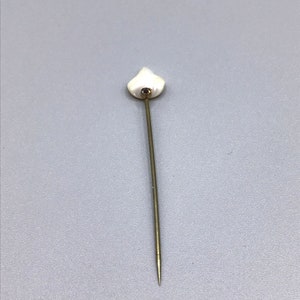 Antique Victorian Stick Pin Faux Pearl Paste Stone Collectible Costume Jewelry