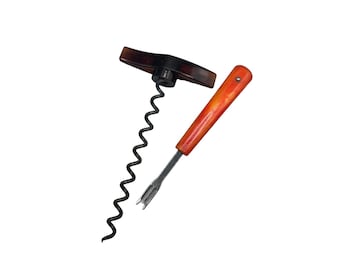 Vintage Bakelite & Metal Corkscrew and Two Prong Bottle Opener Set