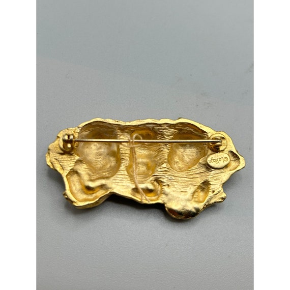 Vintage Pin Brooch La Rage Three Angels Cherubs i… - image 4