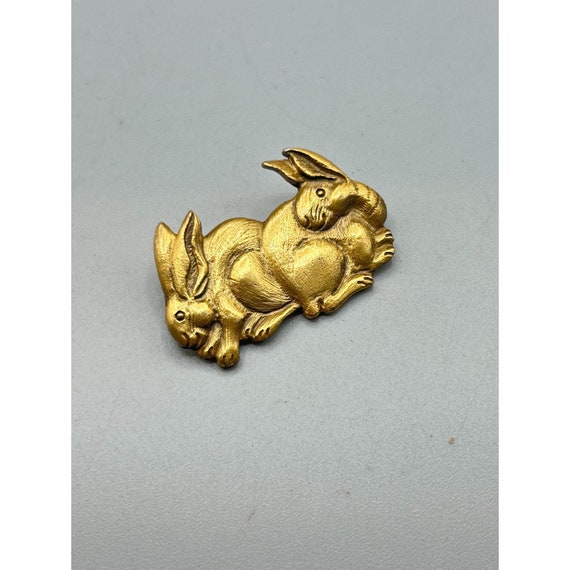 Vintage Rabbits Pin Signed Pem By Peabody Essex M… - image 2