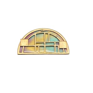 Vintage 1985 MONET Pin Brooch All That Jazz Gold Tone Book Piece Art Deco