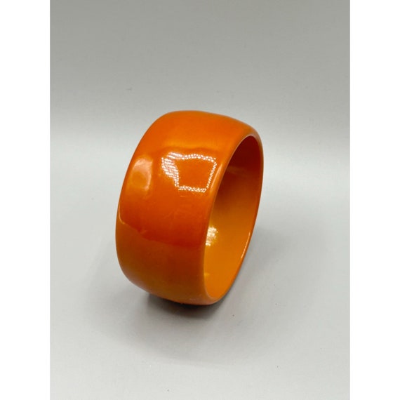 Wide Vintage Bakelite Bracelet Butterscotch Early… - image 5