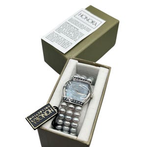 Honora Quartz Watch Freshwater Pearls Sterling & Marcasites MOP Face New Battery Honora pearl watch - Gem main image 4