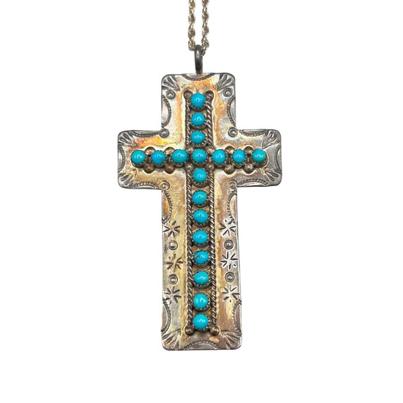 JASON & PEARL UKESTINE Zuni Cross Necklace Gilbert Ortega