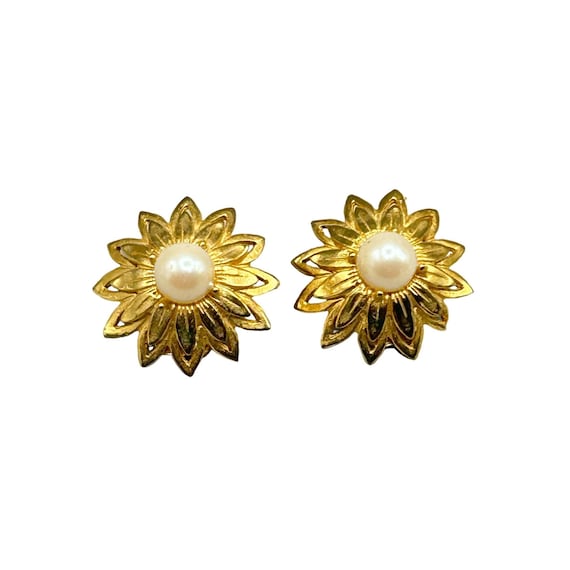 Boucles D'Oreilles Vintage Clips Kramer - Grappe De Perles Pastel Signées 2525 - État Impeccable