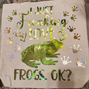 Frog Reusable Canvas Tote