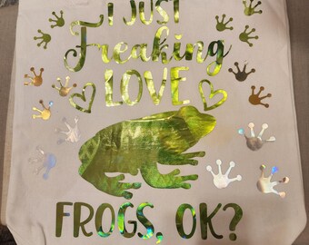 Frog Reusable Canvas Tote