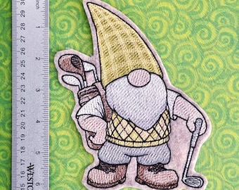 Golf Patch for Jacket Golf Bag Hat 6 Inches Iron On / Deco Style / Fun / Golf Bag / Jacket