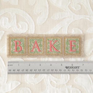 BAKE Patch: Iron On Felt Applique (7x2 Inches)