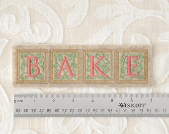 BAKE Patch: Iron On Felt Applique (7x2 Inches)