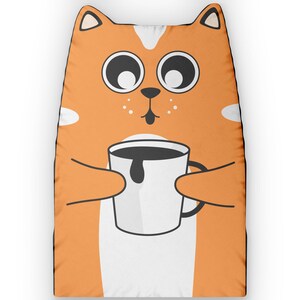 Cute Cat Custom Shaped Pillow, Cozy Cat Lover Gift, Unique Home Decor, Feline Friends Pillow, Fun Kids Cozy Cushion